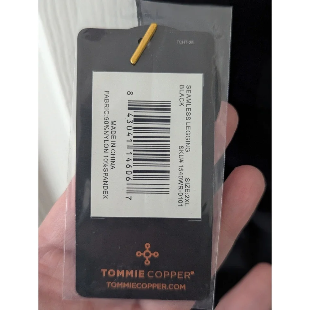 New!!! Tommie Copper Seamless Leggings Women's Size 2XL Black